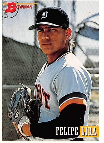 1993 Bowman Baseball #643 Felipe Lira RC Rookie Card Detroit Tigers Official MLB Trading Card Produced By Topps