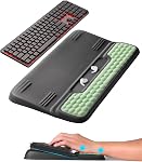 Vaydeer Keyboard Stand with Wrist Rest, Gaming Wrist Support Pad, Ergonomic Hand Rest Arm Soft Memory Foam for Palm Typing Comfort, Tilt Keyboard Riser Holder Lift Computer Desk Accessory Office Home