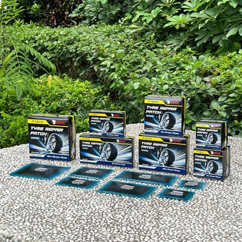Image of PAX 20 Pcs 45x45mm Upgraded Square 2-in-1 Tire Repair Patches, Suitable for Radial and Bias Tires on Motorcycle, Automobile, Truck, Agricultural Vehicles, BMX, ATVs, River Floating, Inflatable Rubber