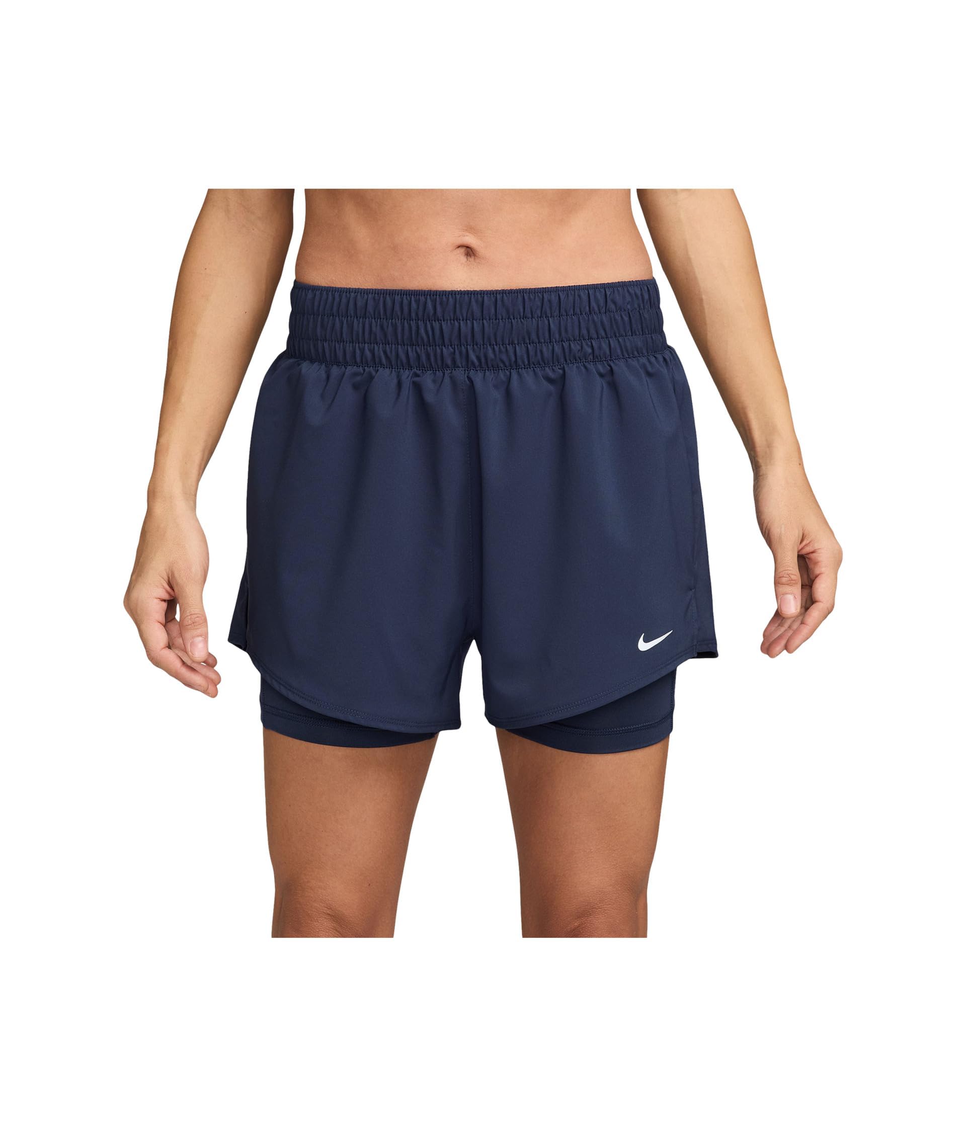 Nike - W Nk One DF HR 3in 2n1 Short, Pantaloncini Donna