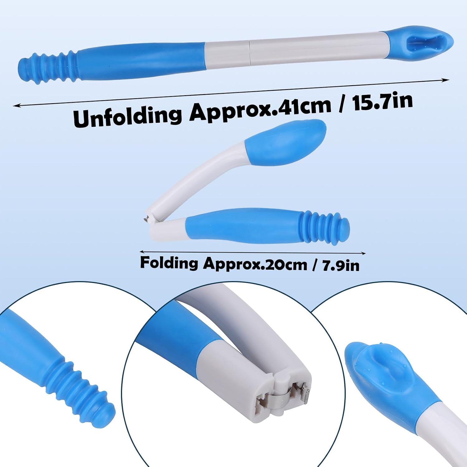 Comfort Wipe, Tissue Aids for Wiping, Comfort Wiper, Foldable Comfort Wiper Toilet Paper Tissue Grip Toilet Tissue Aids Tools for Elderly Pregnant Women (Blue 2)