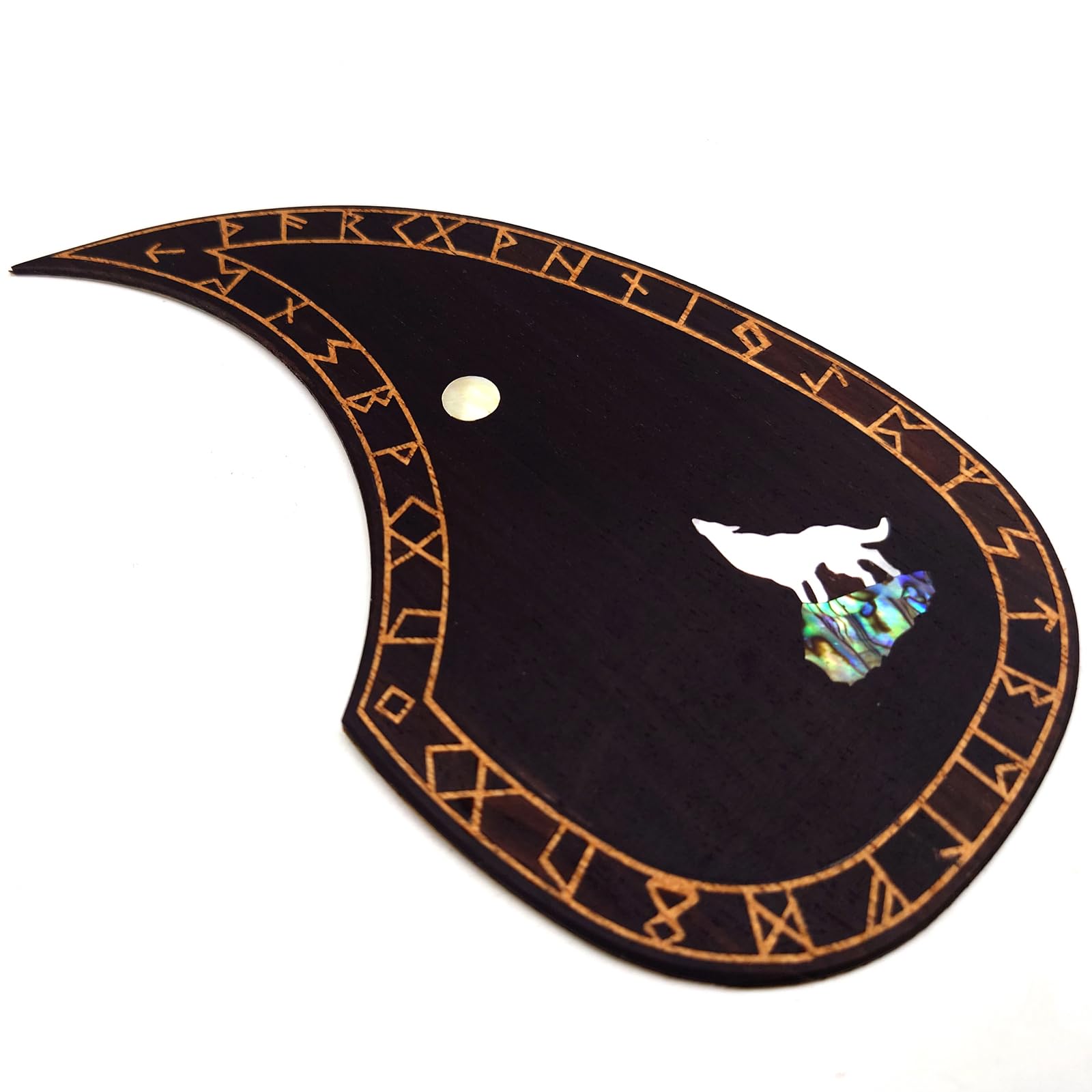 Guitar Pick Guard, Battipenna in abalone in palissandro autoadesivo for Chitarre acustiche folk D-45 Taylor(13)