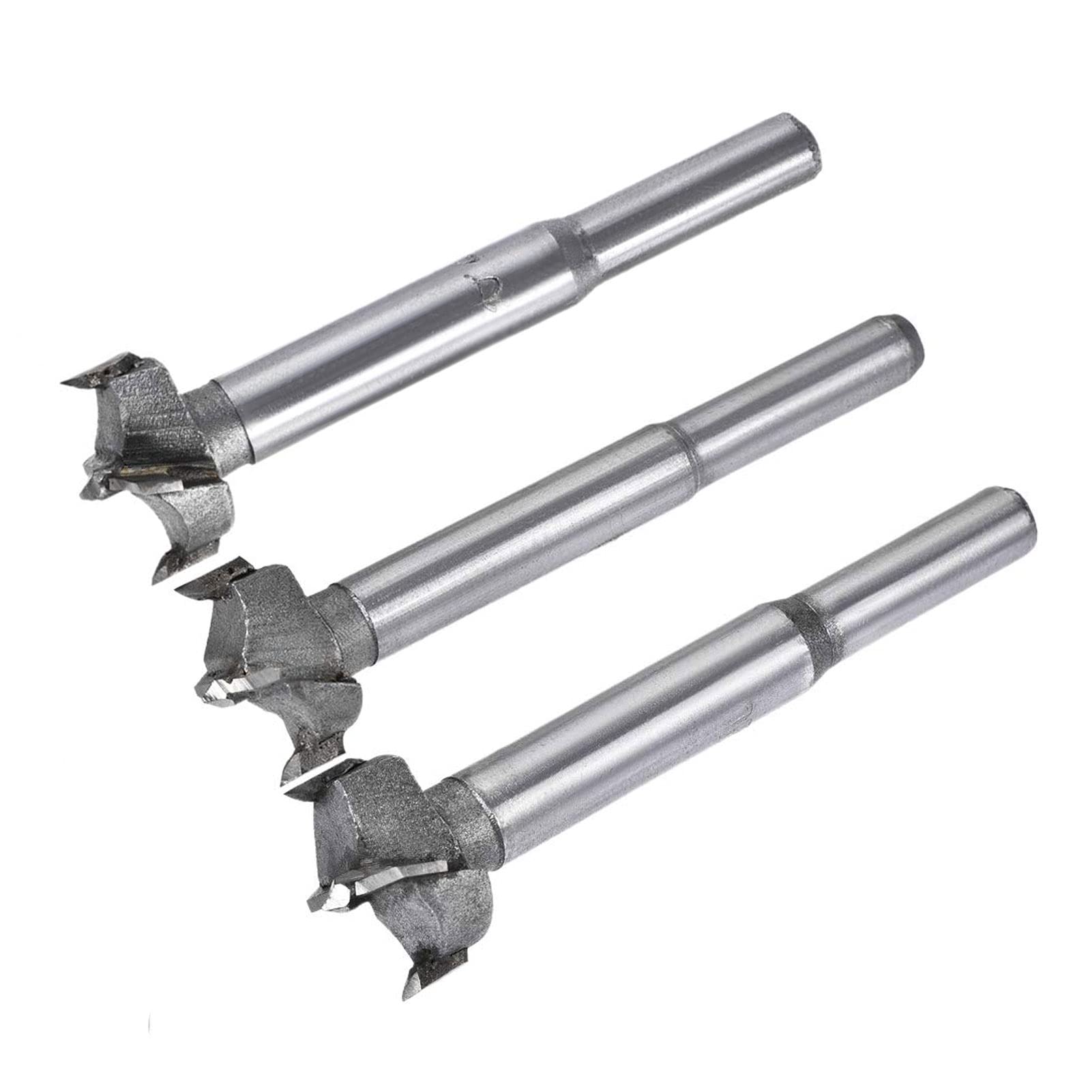 TA-VIGOR Forstner Drill Bit 19mm 20mm 21mm Dia., Carbide Alloy Steel Wood Hole Saw Auger Opener for Woodworking Hinge Hole Drilling Boring Bit Cutter(3in1 Set)