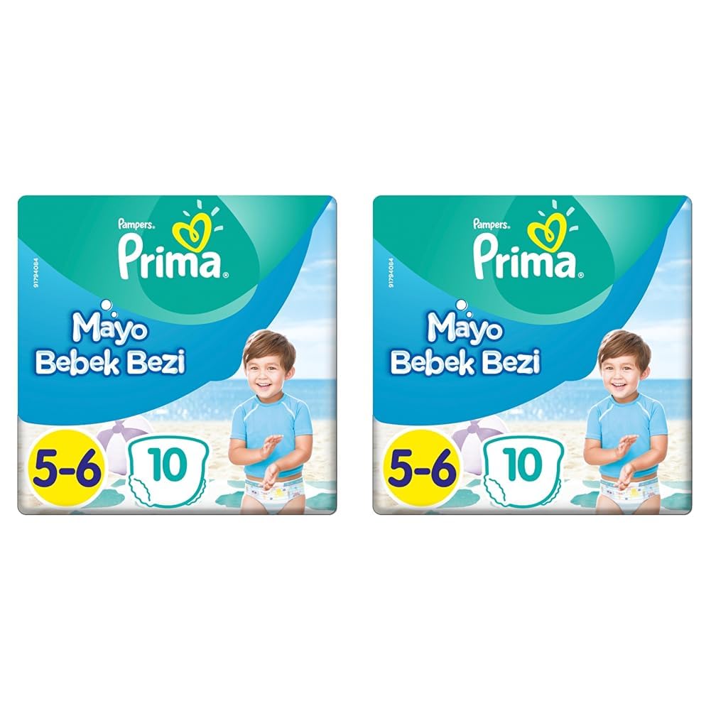 Pampers Windeln Größe 5-6, Splashers Baby Shark Limited Edition, 10 Stück, Einweg-Schwimmwindeln, für sicheren Schutz im Wasser (Packung mit 2)