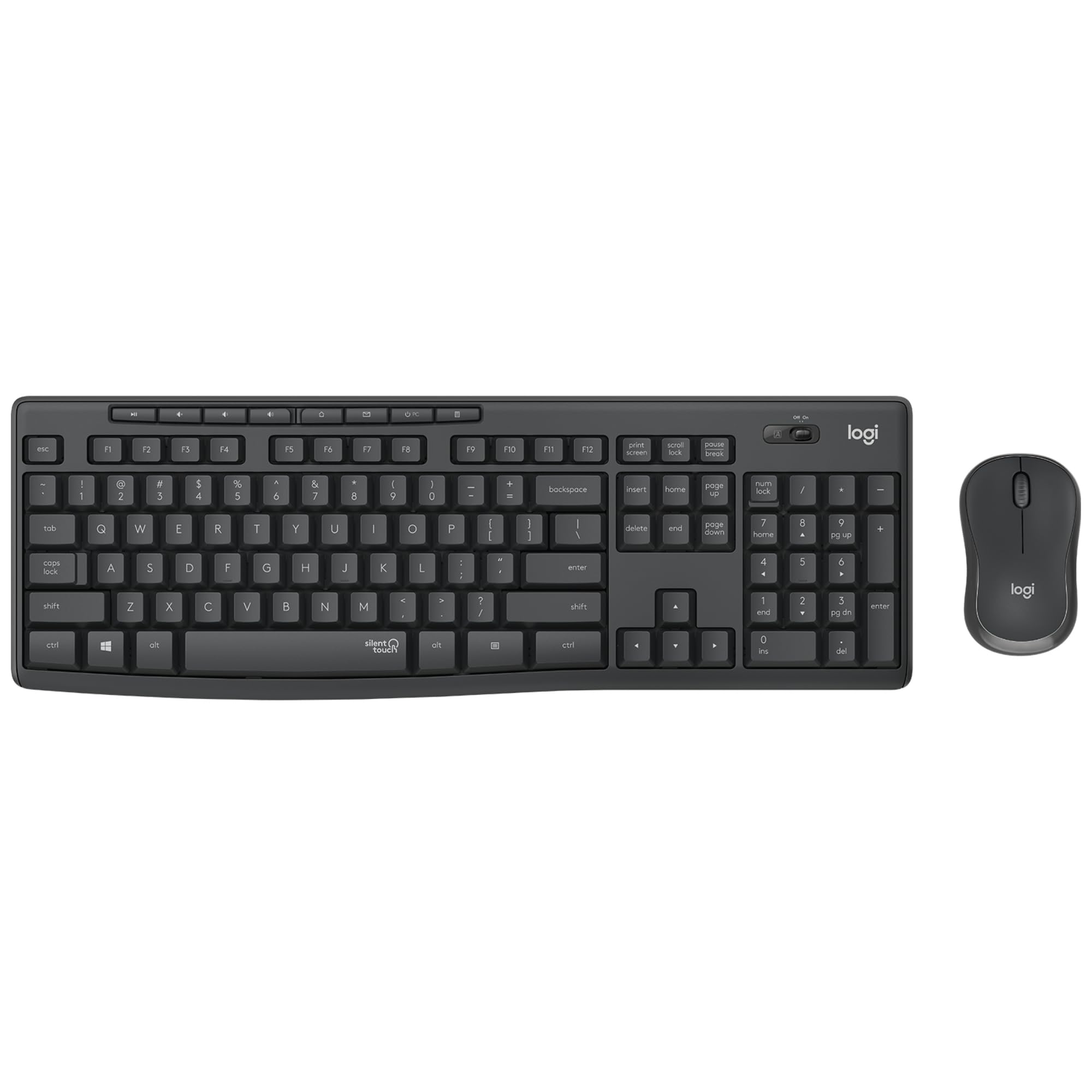 Logitech MK295 Kit Mouse e Tastiera Wireless | Layout ‎Portoghese QWERTY - Bianco