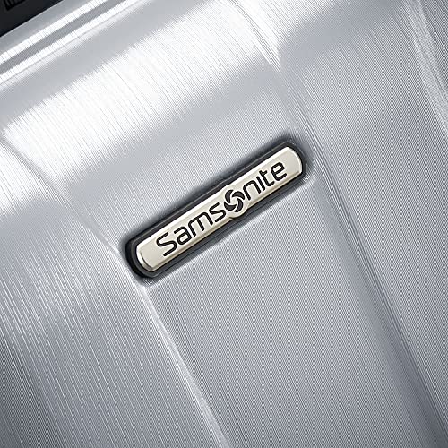 Image of Samsonite Centric 2 Hardside Expandable Luggage with Spinner Wheels, Silver, Checked-Medium 24-Inch
