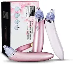 Removedor de Cravos Extrator Sugador Espinhas Poros Cleaning Acne a Vácuo Elétrico Aparelho Sucção Dermobrasão Recarregável USB Portátil Peeling Limpeza Facial Aspirador Cuidados Rosto Nariz Máquina Espremedor Tirar Cravos FAZING (Rosa)