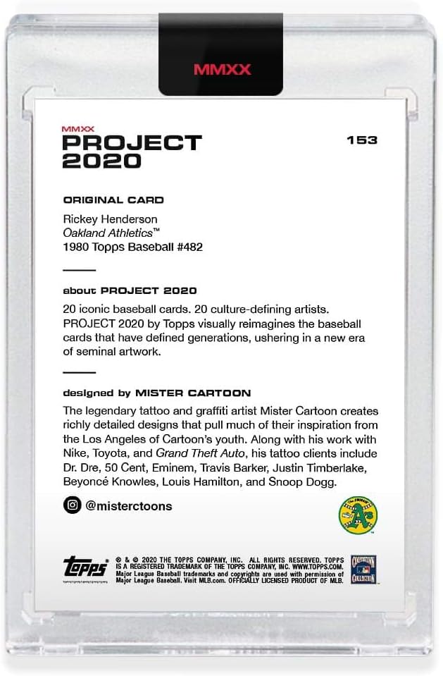 Topps Project 2020 Card 153 - 1980 Rickey Henderson by Mister Cartoon