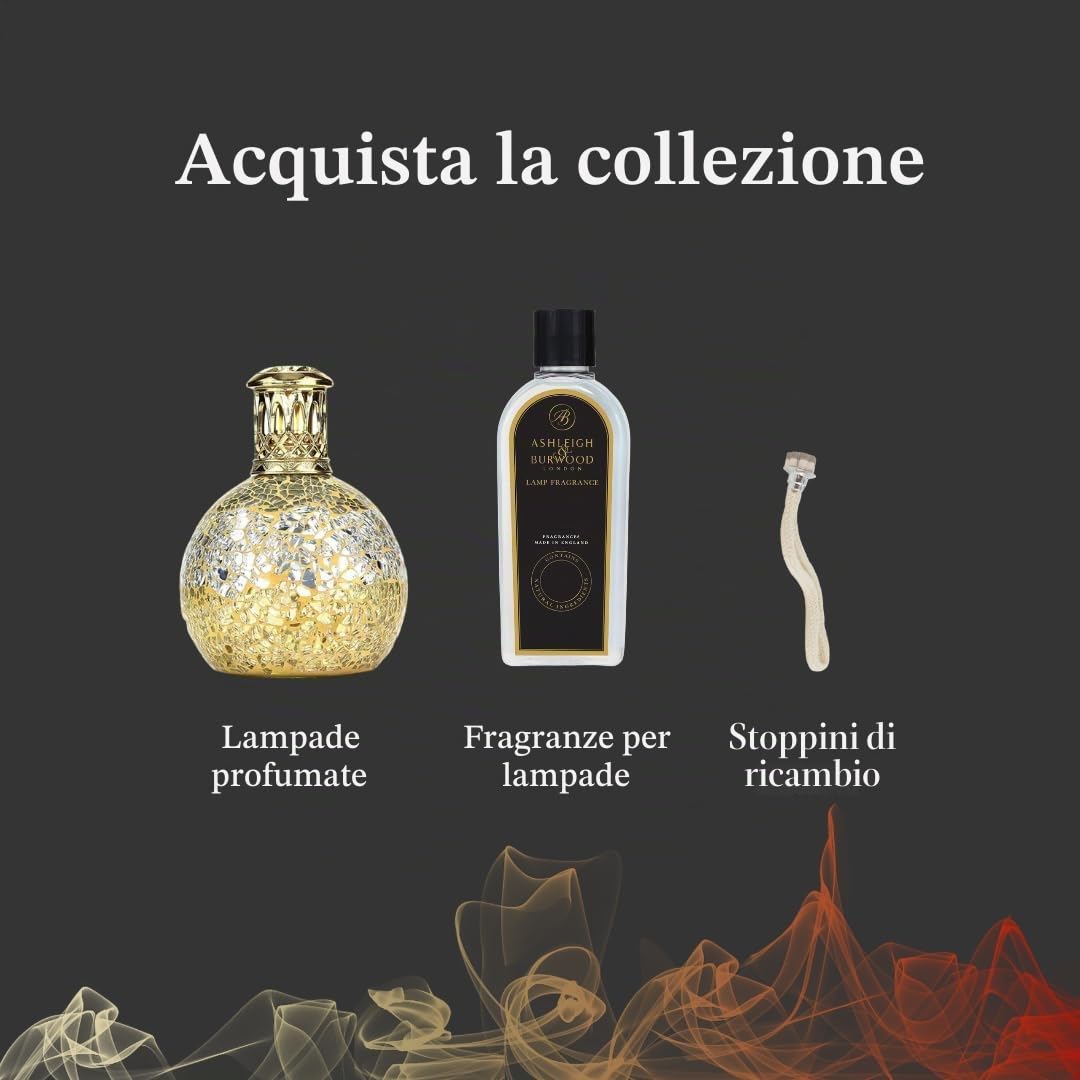 ASHLEIGH & BURWOOD Lampada profumata, bocciolo di rosa, piccola, 30-40 minuti di combustione, realizzata a mano, cremisi e rosa