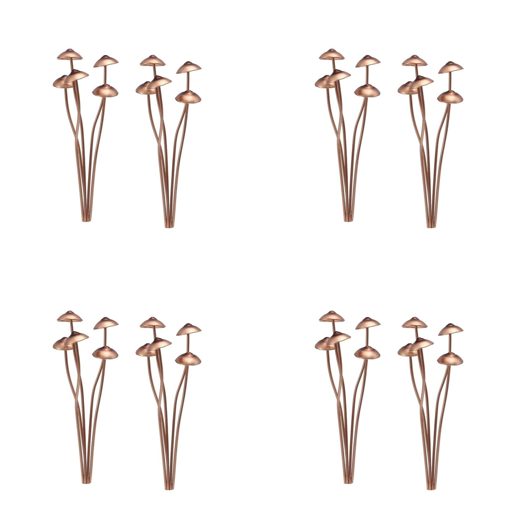 Vjsujehgy 8X Metal Mushroom Garden Statue Stake,Flower Pot Decoration,Outdoor Statue Mushroom Ground Decoration for Garden