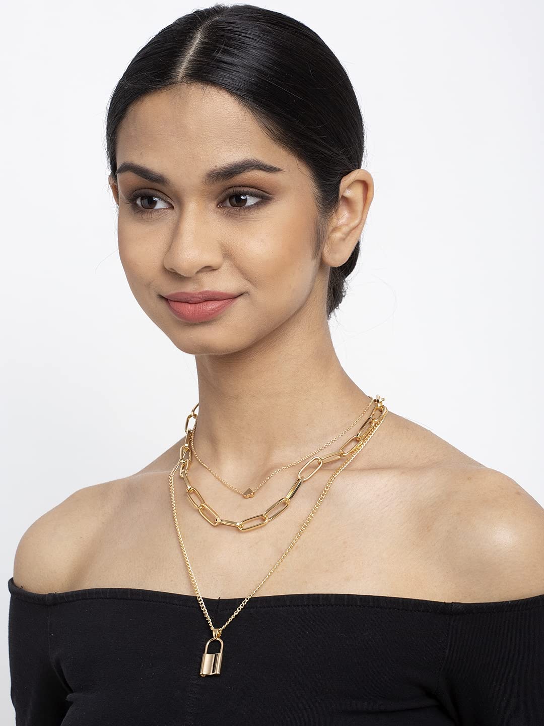 Lock Pendant Necklace Women