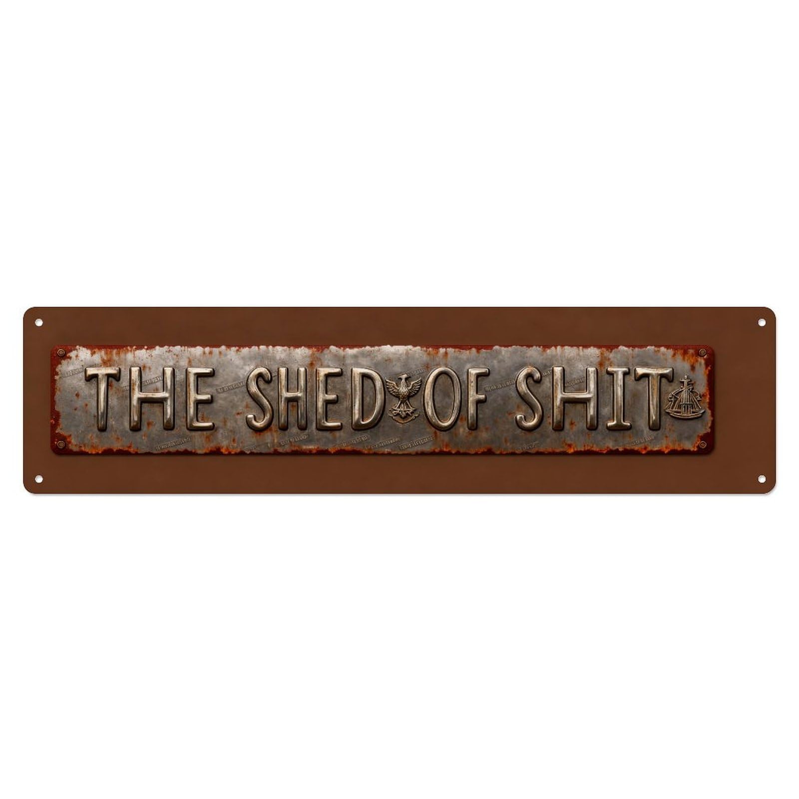 Rusty Metal Sign Text Pattern Tin Sign Vintage Metal Sign Home Bar Garden Indoor & Outdoor Wall Decor Retro Metal Poster 4x16 Inch