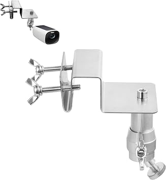 Tonton Stainless Steel Gutter Mount Compatible with eufy Security SoloCam S220/C210, eufyCam 2C/2C Pro, 3/S330, 2/2 Pro, 3C/S300, 360 Adjustable No-Drill Weatherproof Bracket for Outdoor Cameras