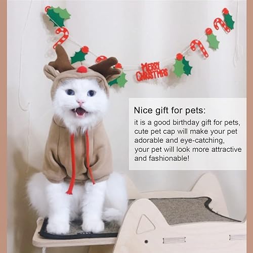 Miniatura 5 de Ropa para mascotas, sudadera con capucha para perros, con forma de fruta de alce, ropa para clima frío, disfraz para cachorros, gatos, perro pequeño