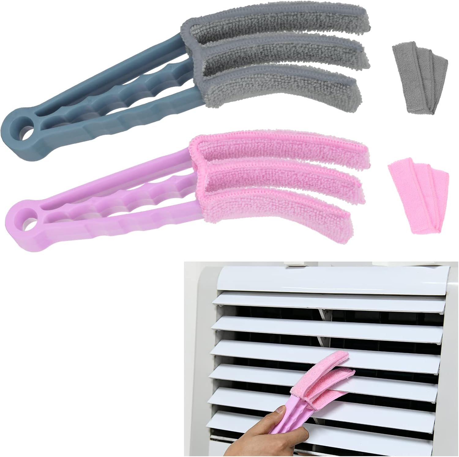 Vicloon Blind Cleaner, 2pcs Window Blind Cleaner, Brush