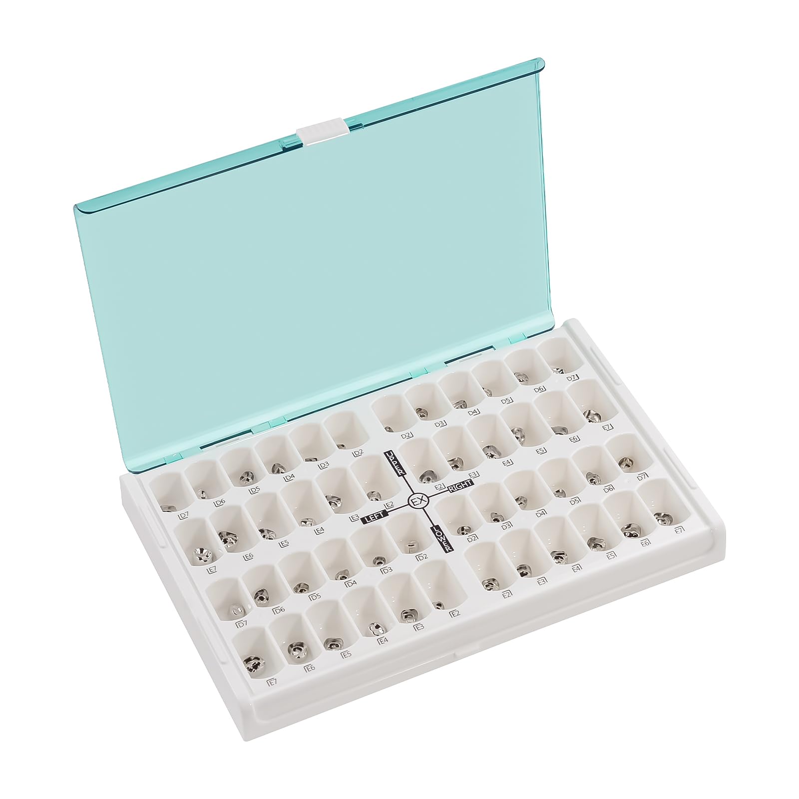 Tankredrug 1 Caja 48 Tamaño Coronas Dentales de Acero Inoxidable Corona para Dientes Molares Primarios Ortodoncia Protege los Dientes de los Niños