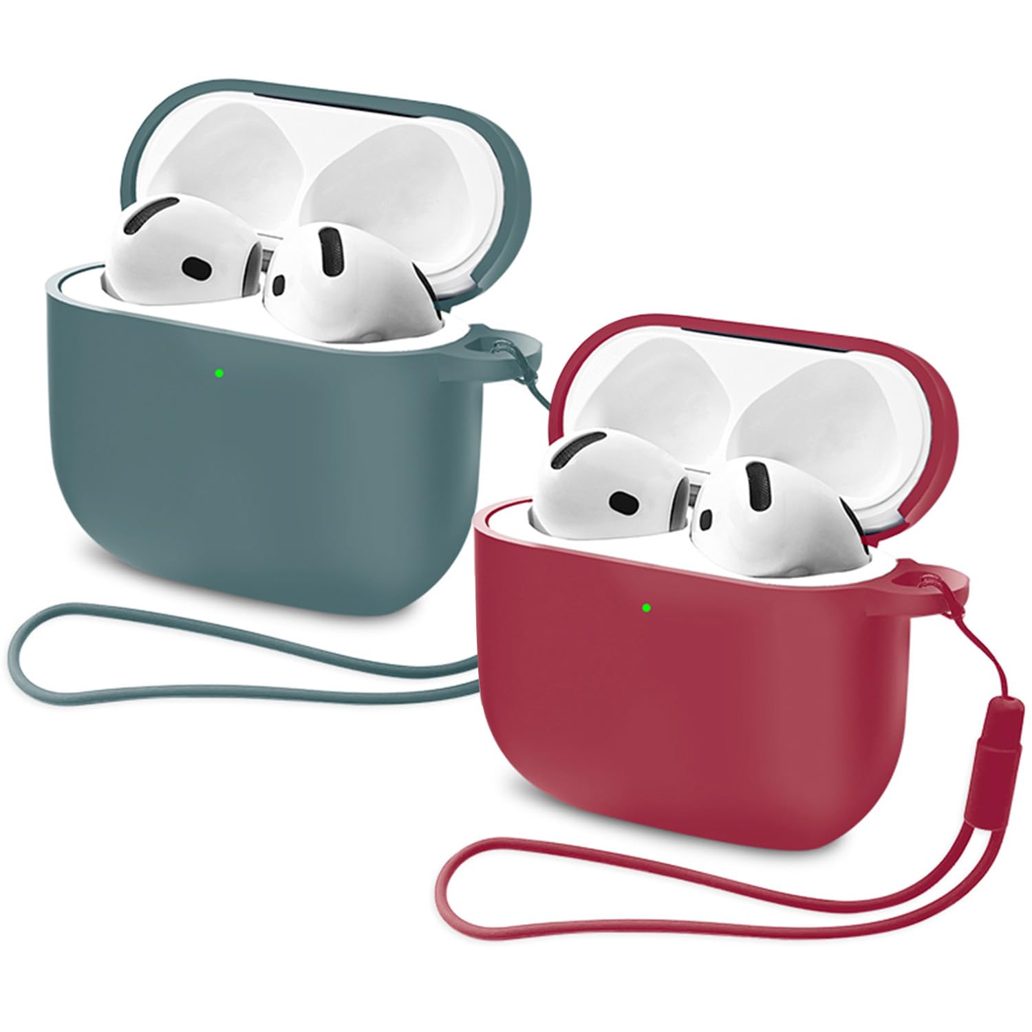 Mocarheri Funda de Silicona Compatible con AirPods 4.ª Generación con Kit de Limpiador, Fundas Protectora de Silicona para AirPods de 4 Generacion 2024, LED Visible Frontal, Negro — view 26