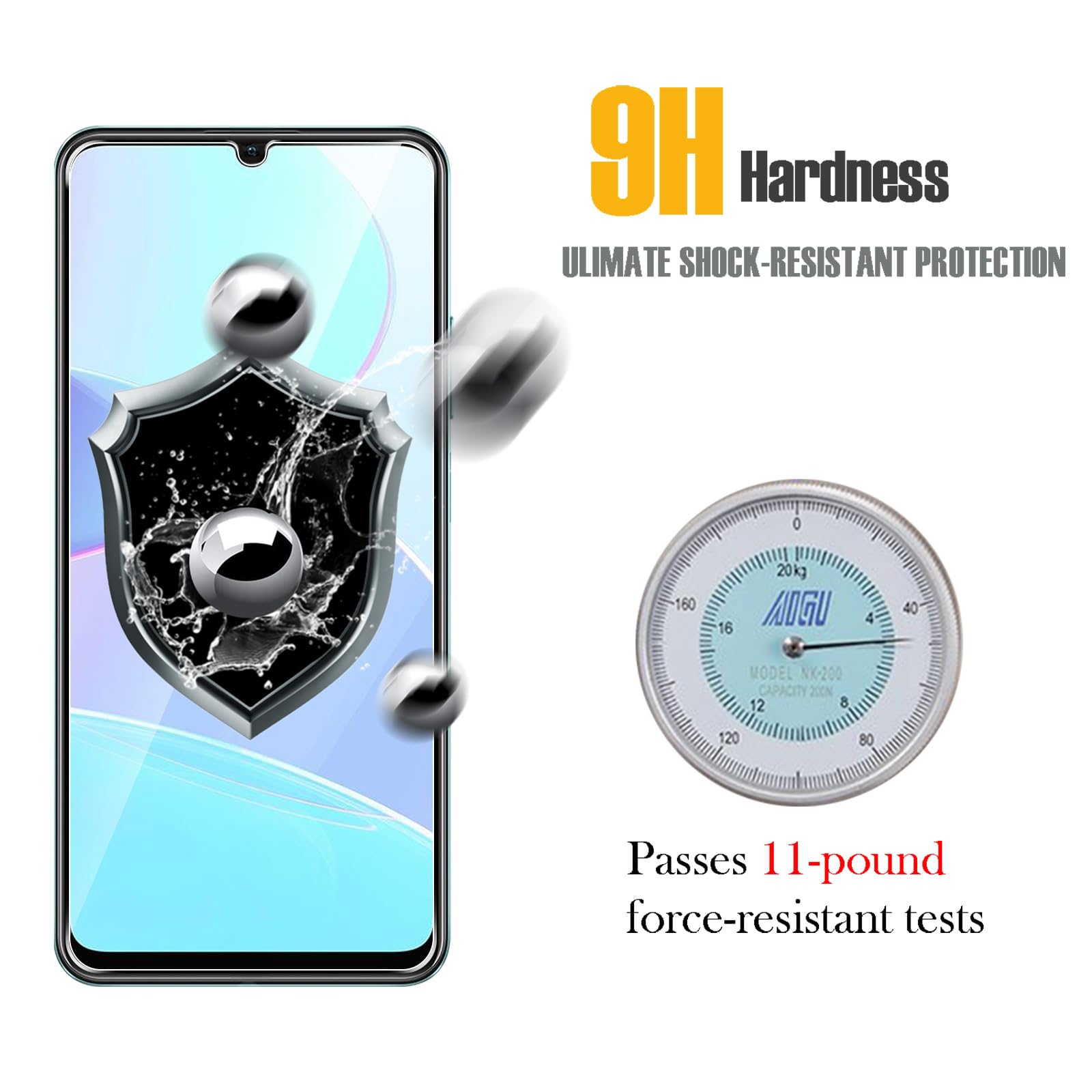 REY Displayschutzfolie Für OUKITEL C51 – Aus Gehärtetem Glas 9H+, Kratzfest & Fettabweisend