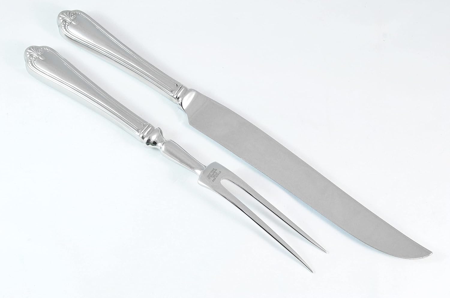 Jesmond Stainless Steel 2 Piece Carving Set Cased Made In Sheffield England