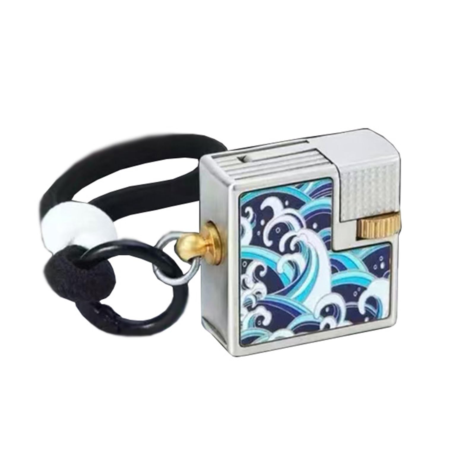 Briquet au kérosène avec allumage par poulie latérale, compact et réutilisable, parfait pour les cadeaux pour hommes, design flamme douce, idéal pour les collectionneurs et une utilisation en