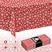 CXPSINC 4 Pack Disposable Snowflake Plastic Tablecloth - Christmas Table Cover for Party Decoration Supplies - 54 x 108 Inches Christmas Tablecloth (Red Snowflake)