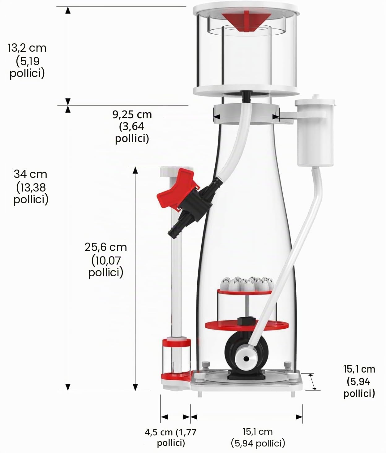 MagTool Schiumatoio per Acquario Marino, Skimmer DC con Pompa a Girante ad Aghi Regolabile, per Vasche da 105–135Gal (N130 Plus)