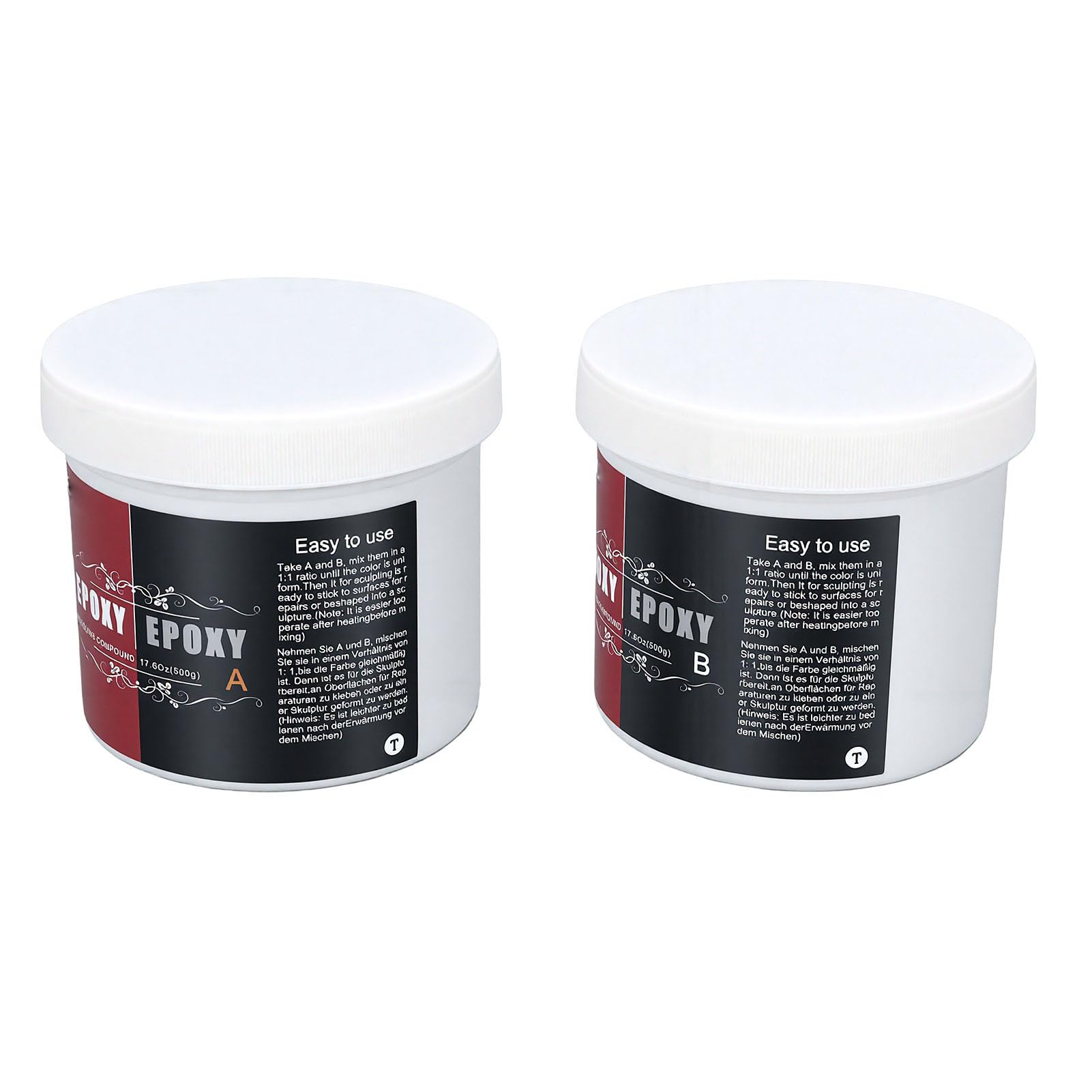 Annadue Modelliermasse 2 Komponenten 500g A und B Selbsthaertend,