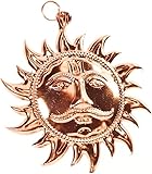 Copper Sun Wall Decor, Wall Hanging & Door Hanging Engraved for Home Temple Use,Surya Dev East Direction