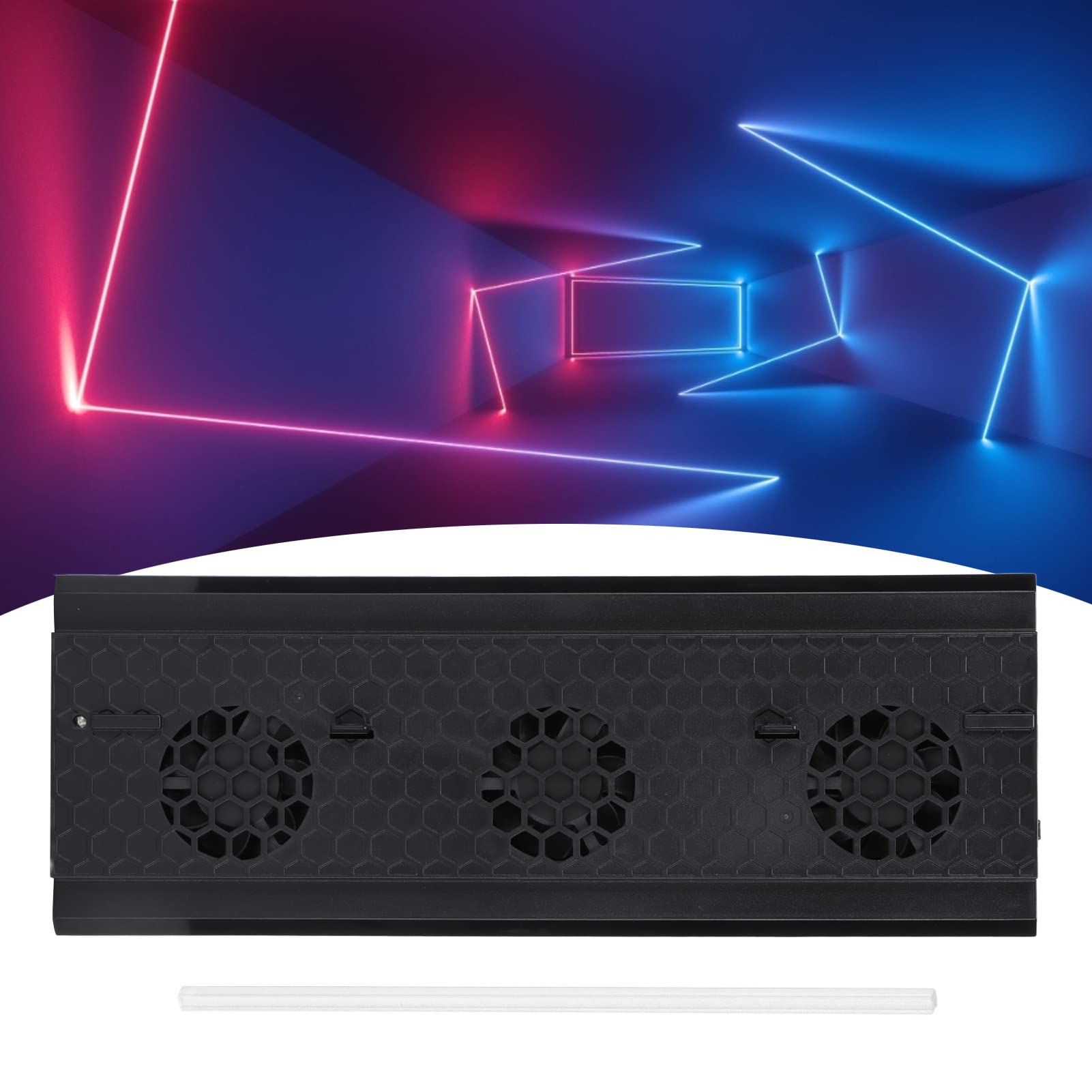 Supporto di raffreddamento verticale - Compatibile con X Box One X, supporto ventola di raffreddamento, torre di archiviazione per giochi alimentata USB con 3 porte di ricarica USB 2.0 e barra