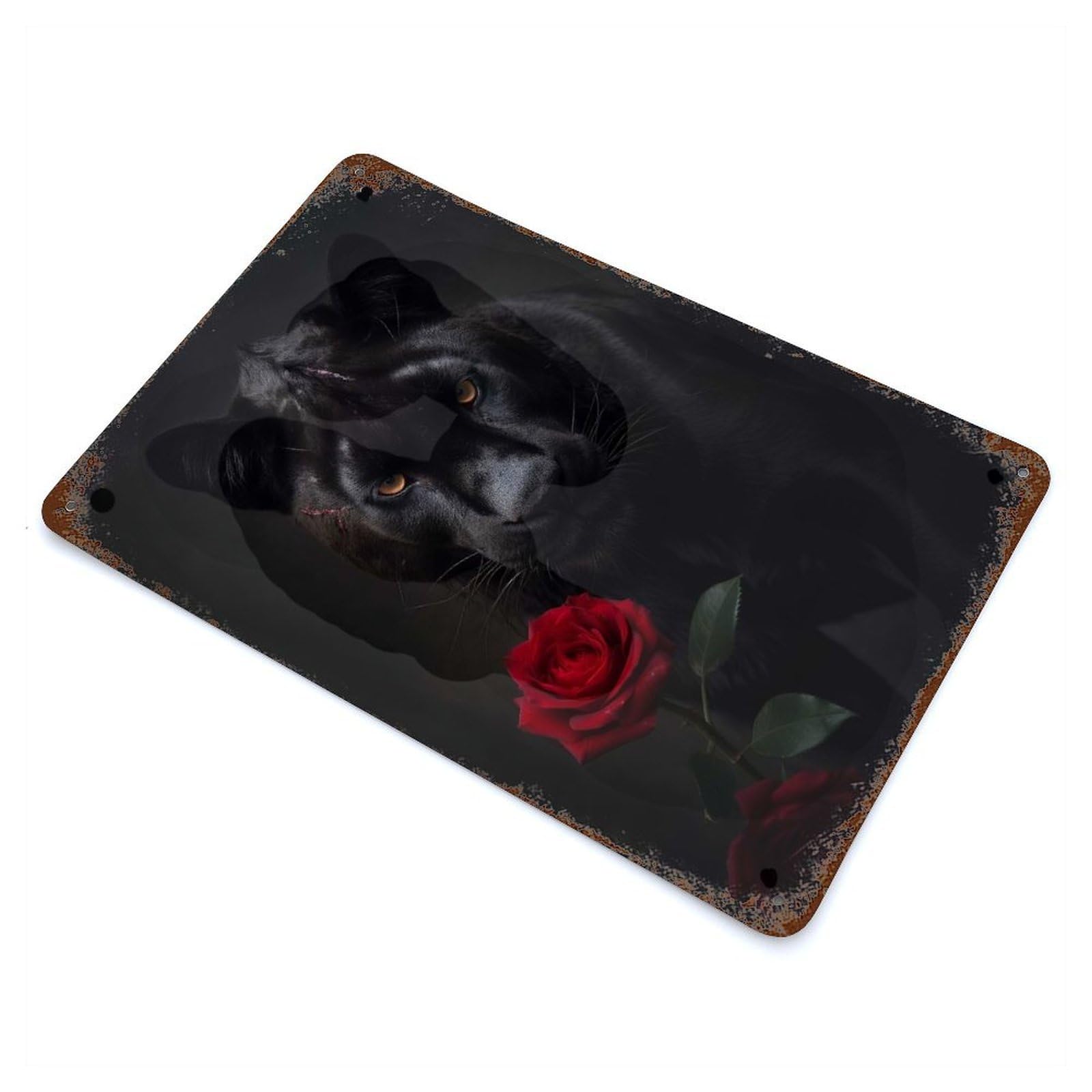 Black Panther Scars Decorative Tin Sign 11.8"x7.9", Old School Wall Decor for Garage, Pub Or Kitchen