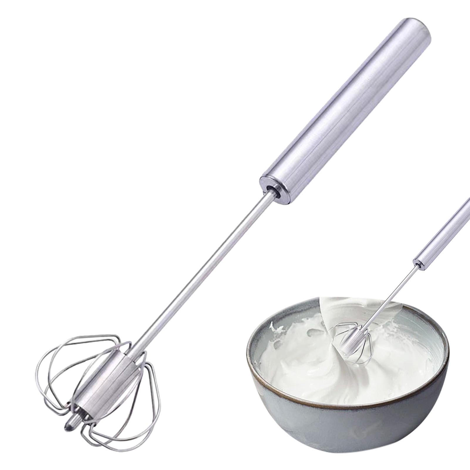 Fouet Rotatif Manuel Whizzy En Acier Inoxydable - Batteur Semi-automatique 25 Cm