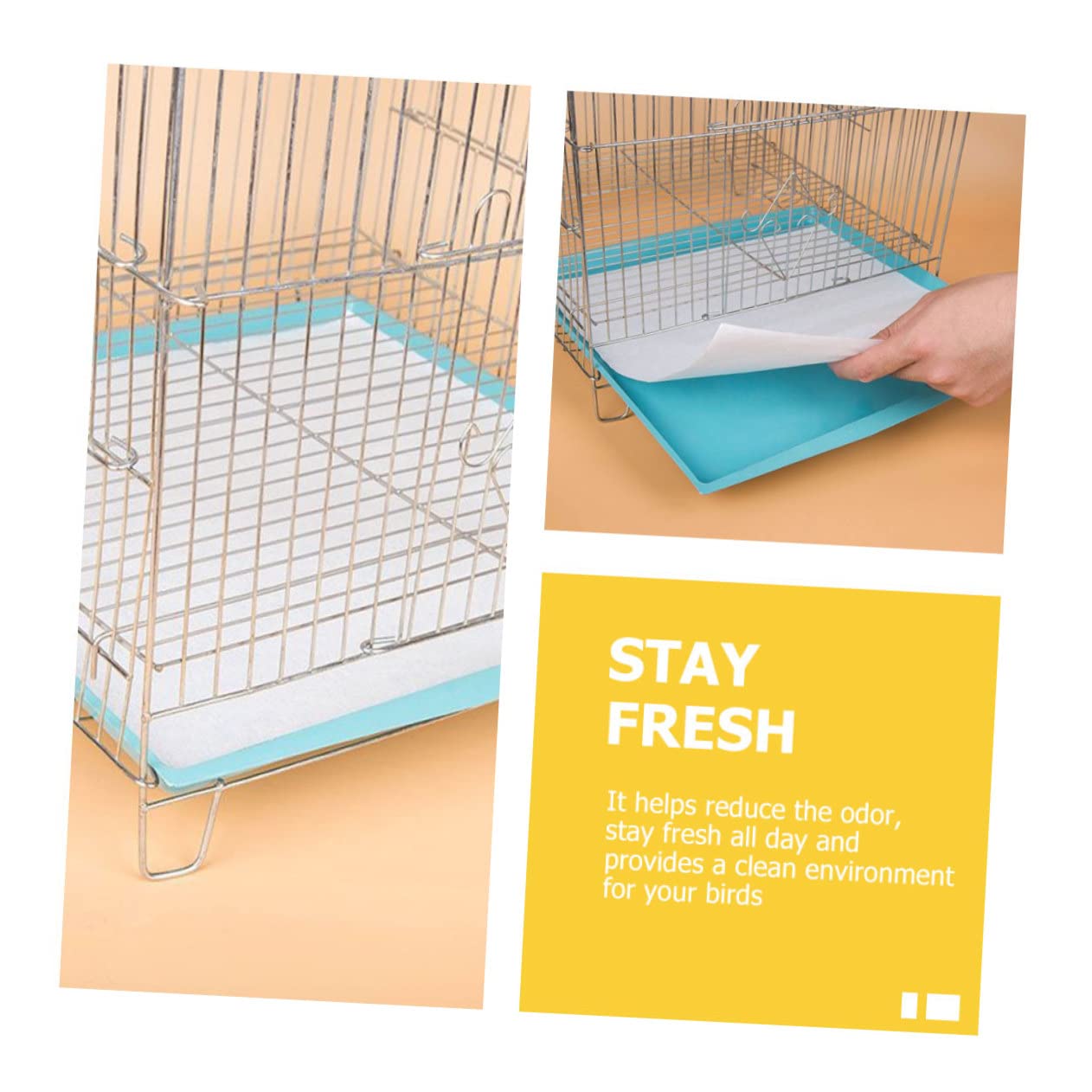 Picture of Budgie Sand Sheets For Cage 100pcs Parrot Cage Liners Bird Cage Tray ...