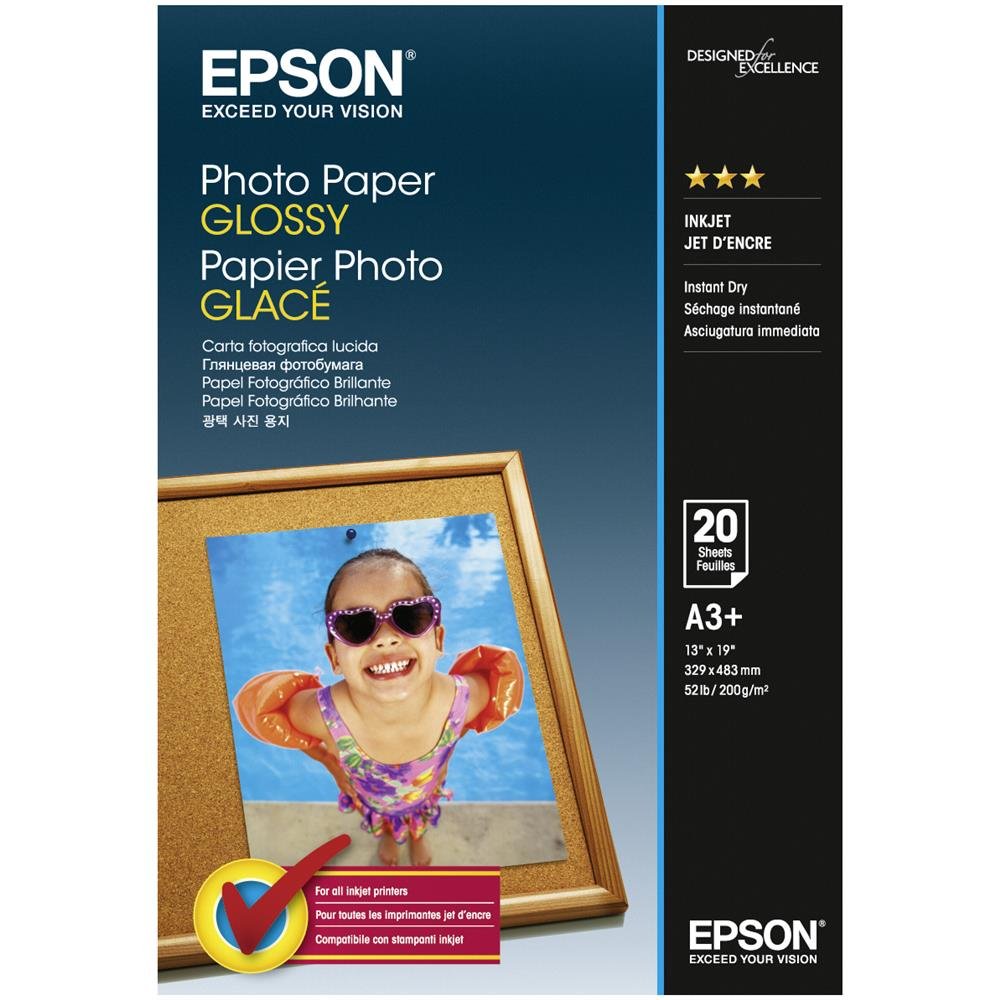 Epson - Glossy Photo Paper - A3 Plus (329 x 483 mm) - 200 g/m2-20 Sheet(s)