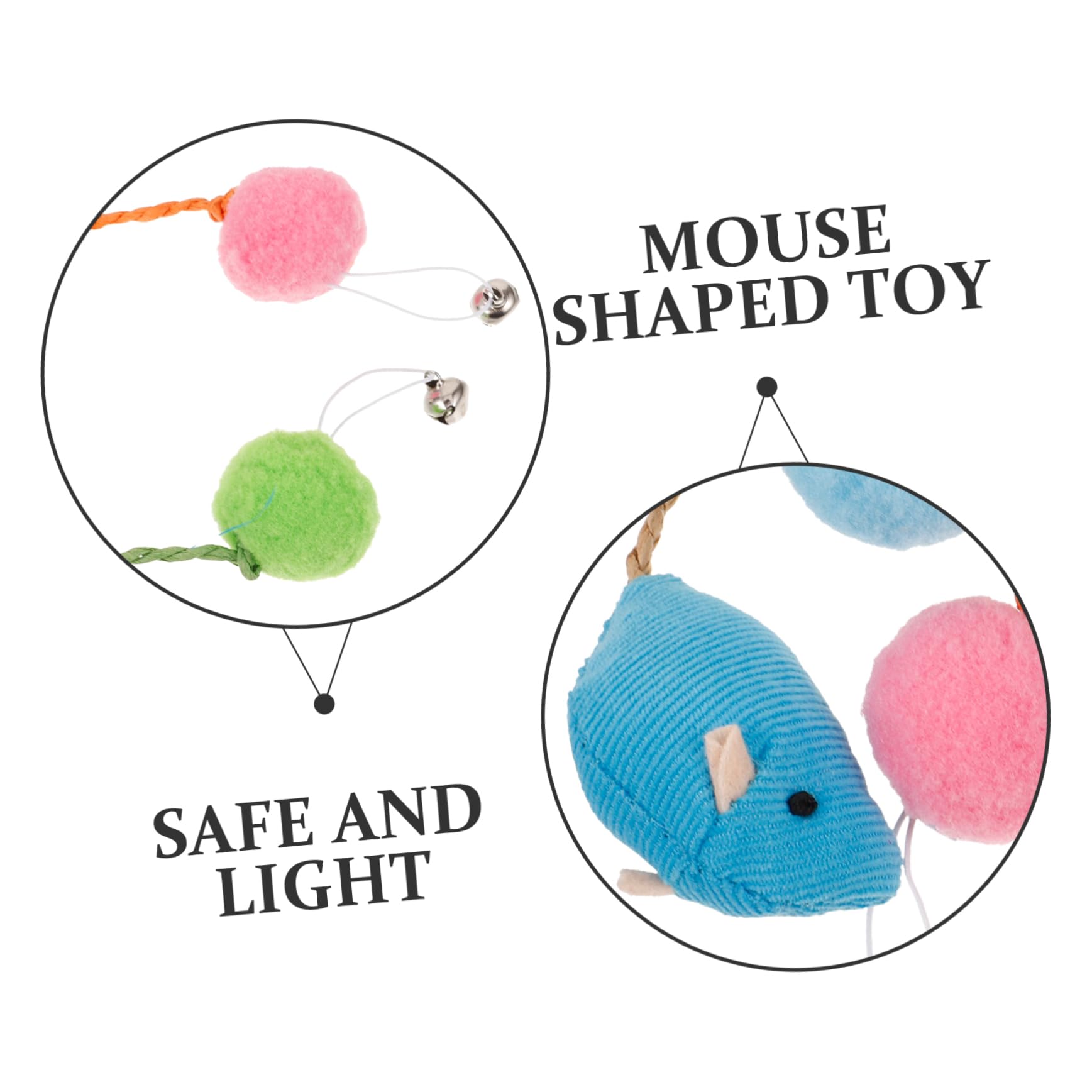 Mipcase Lot de 6 Jouets Interactifs pour Chat Et Souris Jouet Compact Jouet à Gratter Jouet de Remplacement