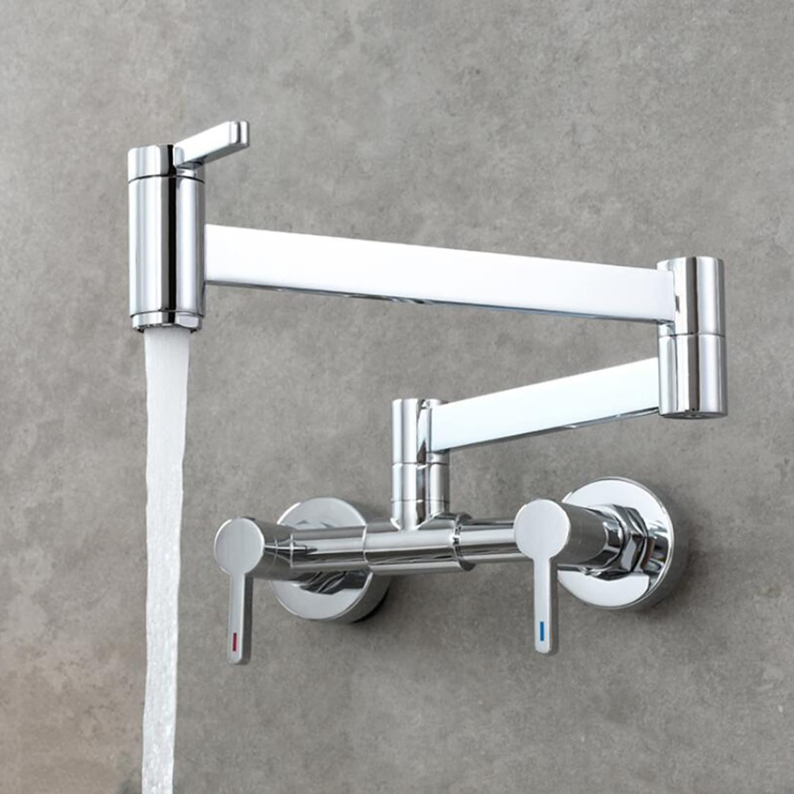 Robinet de cuisine mural rotatif en laiton noir pour cuisiner au quotidien