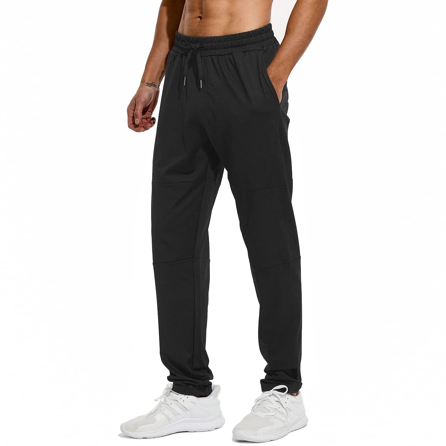 HODOSPORTS 32"/34"/36"/38"/40" Inseam Tall Mens Sweatpants Zipper Pocket Extra Tall Joggers Workout Pants