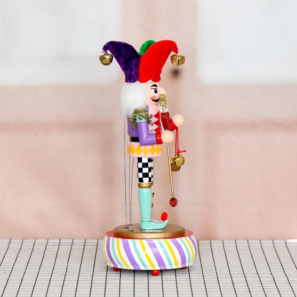 Carillon Schiaccianoci, Statuetta del Soldatino Pagliaccio, Carillon Natalizio, Decorazione Tavolo per Le Feste, Regalo Collezione, Decorazione per Casa, Mensola del