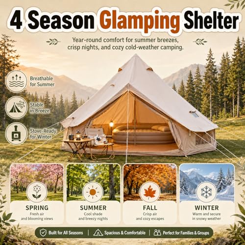 Carpa Bell para 4-8 Personas, 4 Estaciones, 13.1FT miniatura 5