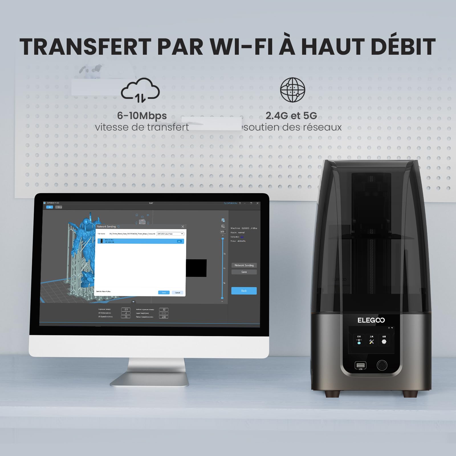 ELEGOO Mars 4 Ultra Imprimante 3D Résine et Mercury Plus 2.0 Wash & Cure Machine