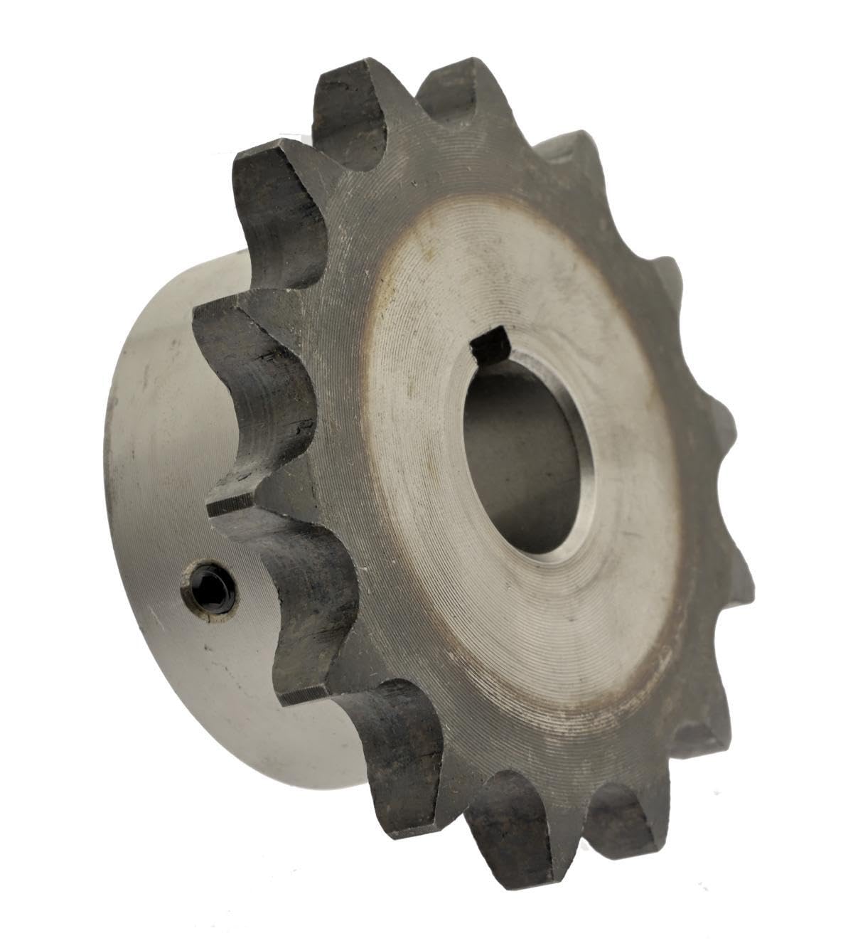 Kettenrad mit einseitiger Nabe ISO 12B-1 Zähnezahl 10 Bohrung H7 19mm Nut Gewinde