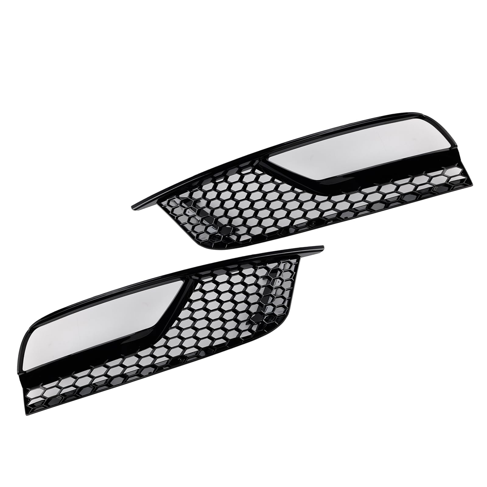 Griglia paraurti Anteriore Front Fog Light Grille Covers Fit for Audi A3 8V Sedan 2013-2016 Gloss Black (No Logo)