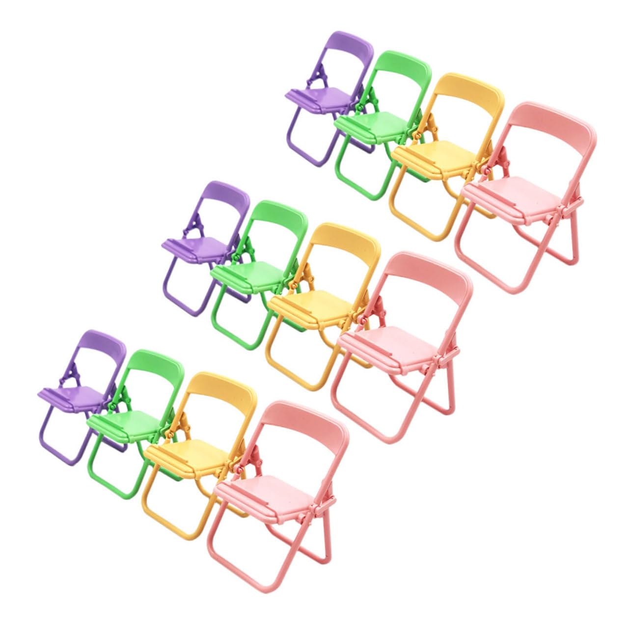 Luxshiny 5 Set Porta Cellulare Portacellulare Assistenza Telefonica Scena Supporto Telefono Scrivania Supporto Per Telefono Mini Sedia Supporto Telefonico Portatile Plastica 12 Pezzi*5