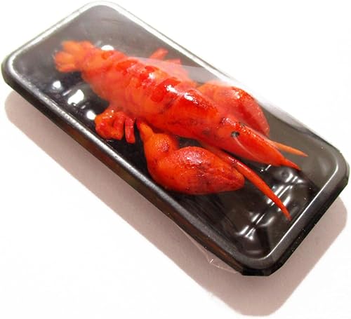 Miniatura 5 de Casa de muñecas Miniature Food 2 Langosta Raw Tomahawk Carne Tray Supermercado Pack 16733