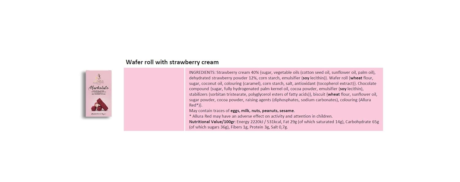 Biscotti Tsoungari -Markolato– Wafer Roll With Strawberry Cream, 170g (5.99 oz) - Image 3