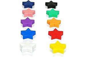 Small Star Magnets, Mighty Hold for Whiteboards and Refrigerators (10-Pack)