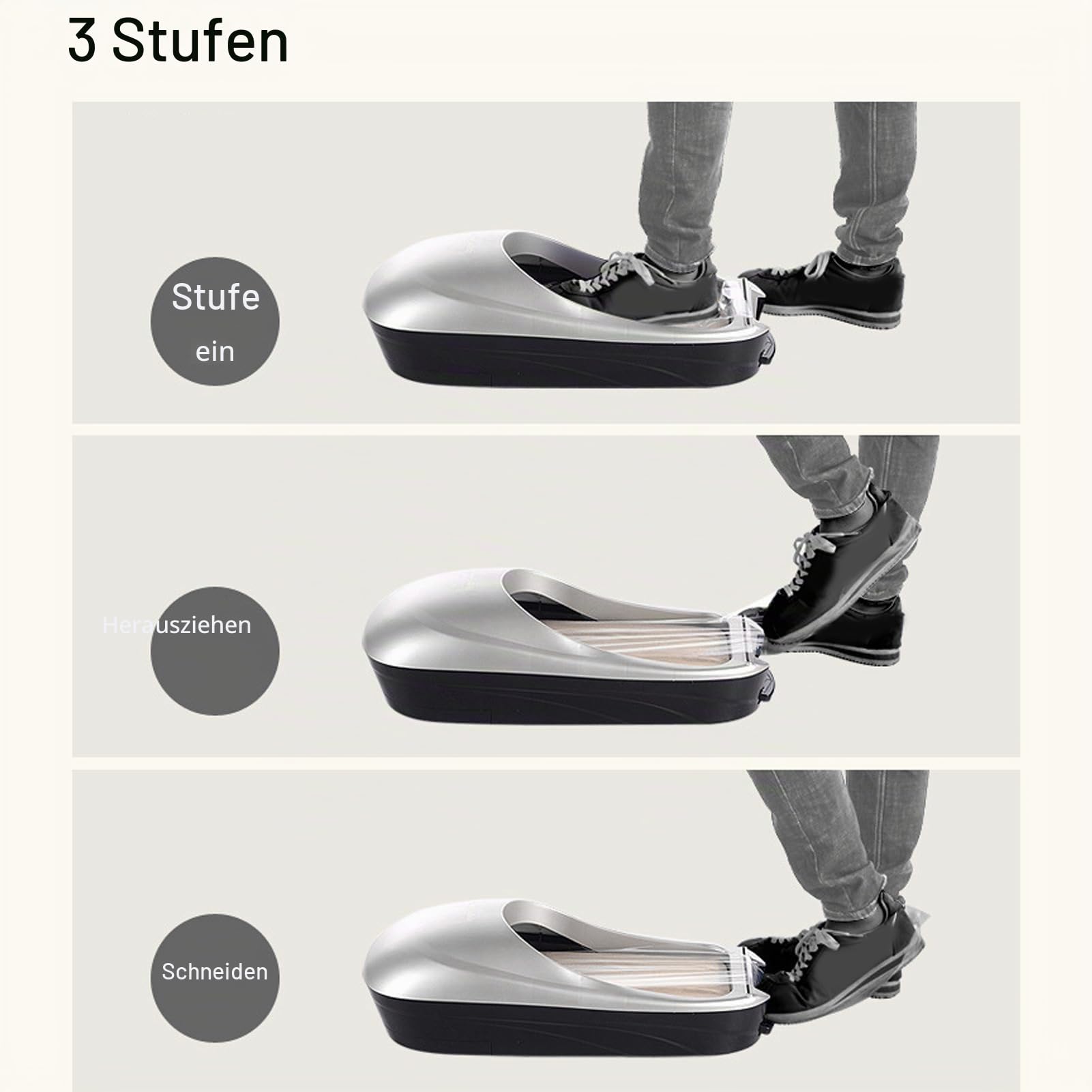 Automatische Schuhüberzugsmaschine, Automatischer Spender für Schuhüberzüge mit Schuhfolie, Wiederverwendbarer, Platzsparender Spender für Einweg-Überschuhe für das Home Office