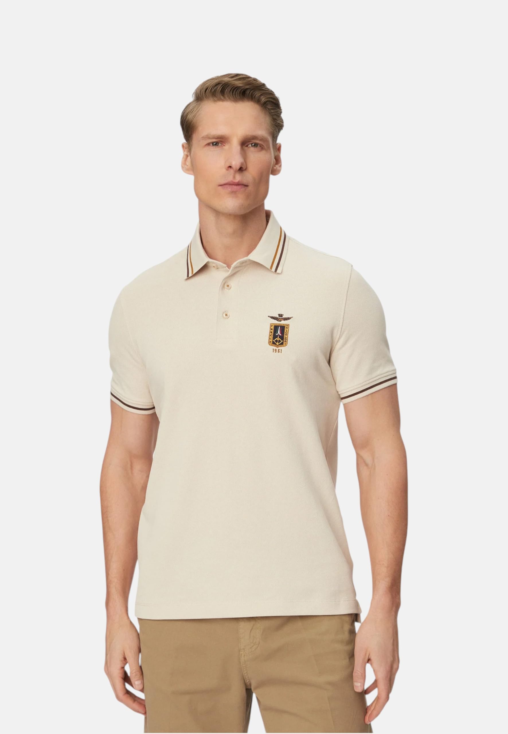 Aeronautica Militare PO1914 koszulka polo męska koszulka z krótkim rękawem, trójkolorowe strzałki