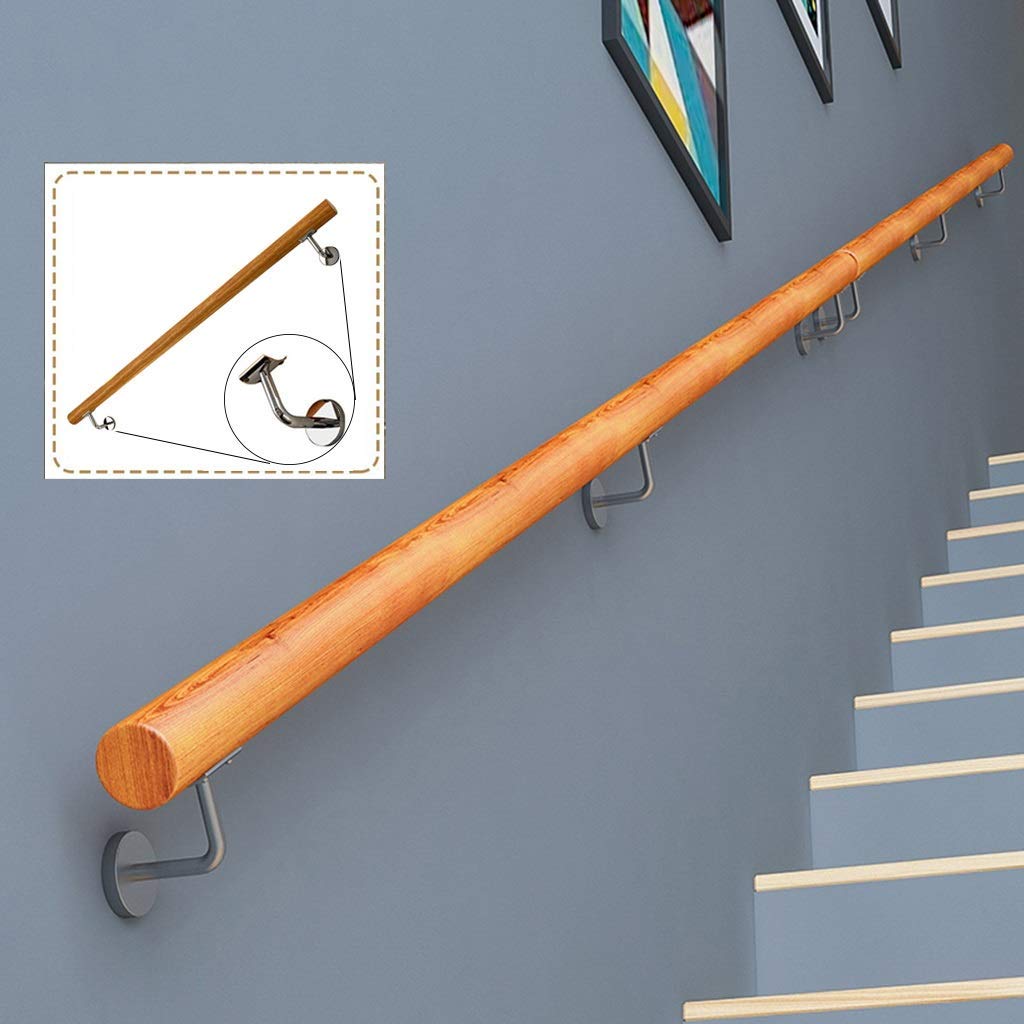 Rampe d'escalier en bois de 90 cm pour la sécurité intérieure et extérieure des villas