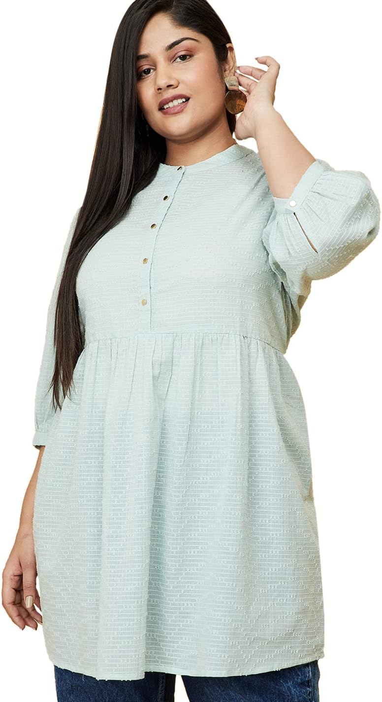MaxPlus Size Women Textured Casual Shirt