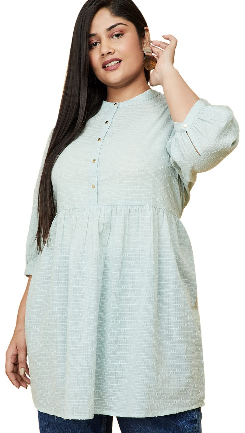 MaxPlus Size Women Textured Casual Shirt